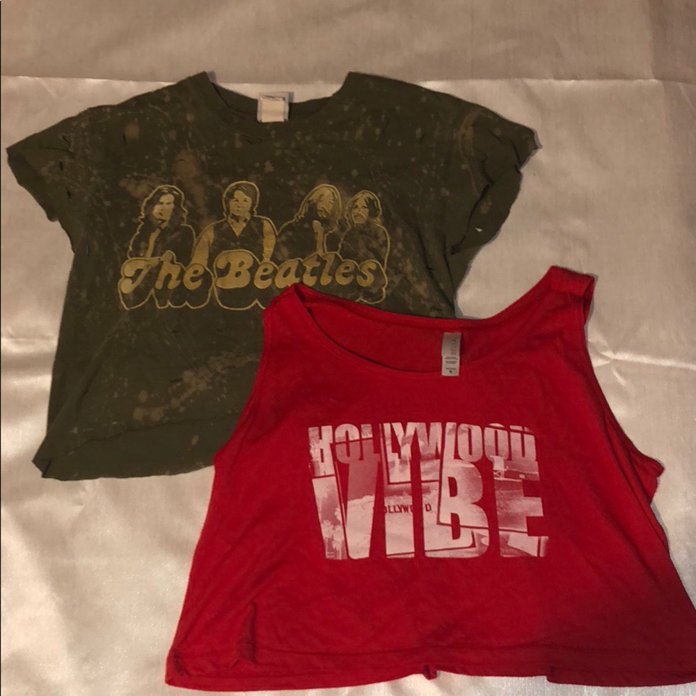Beatles and Hollywood Vibes Crop tops Bundle.